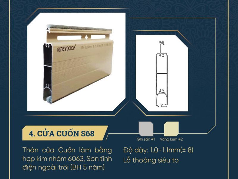 Cửa cuốn Đức Newdoor S68-Đà Nẵng