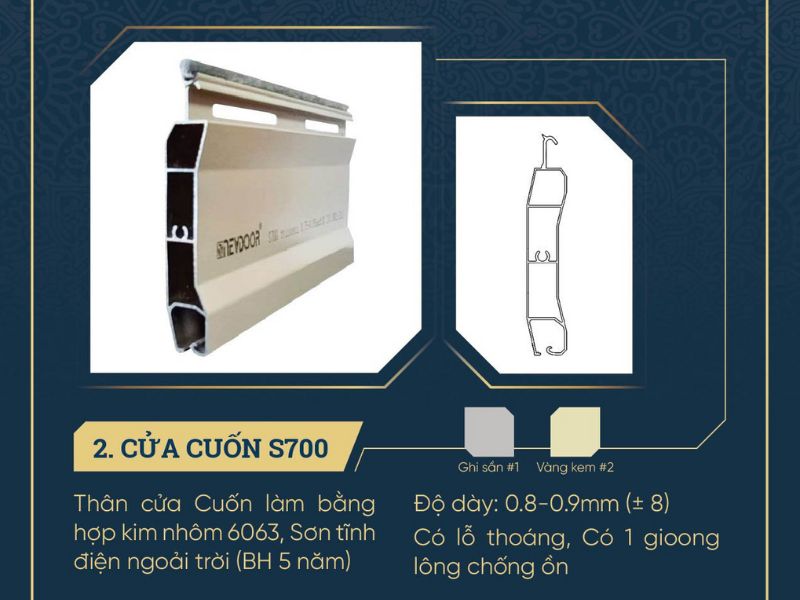 Cửa cuốn Đức Newdoor S700-Đà Nẵng