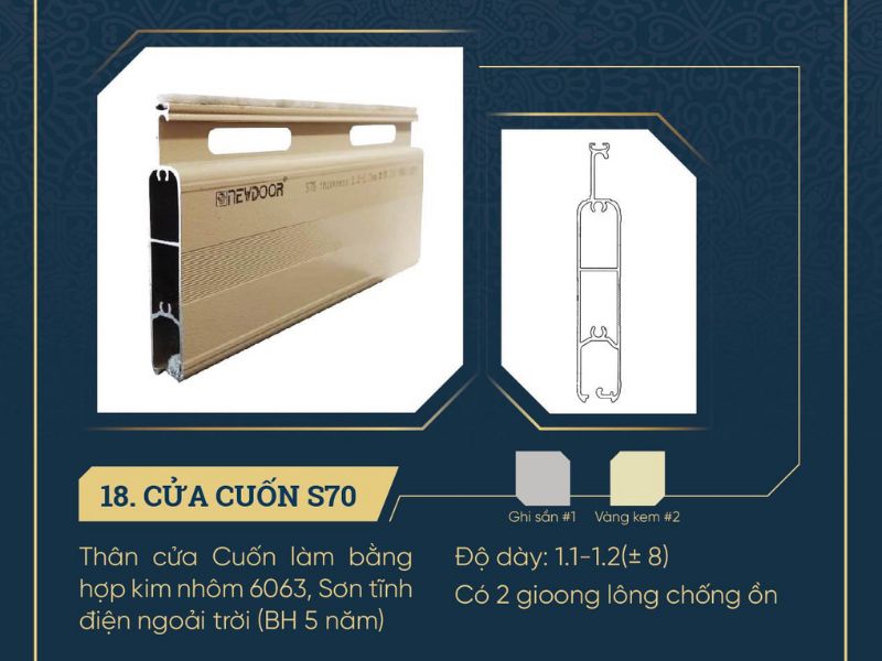 Cửa cuốn Đức Newdoor mã-S700-Đà Nẵng